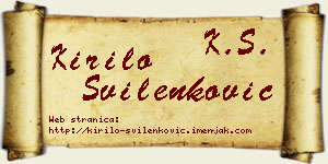 Kirilo Svilenković vizit kartica